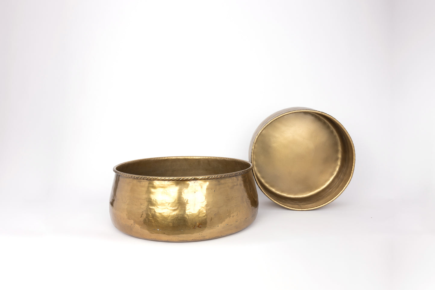 Aluminum Planter in Brass Color - Large