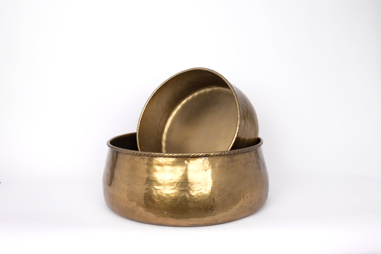 Aluminum Planter in Brass Color - Medium