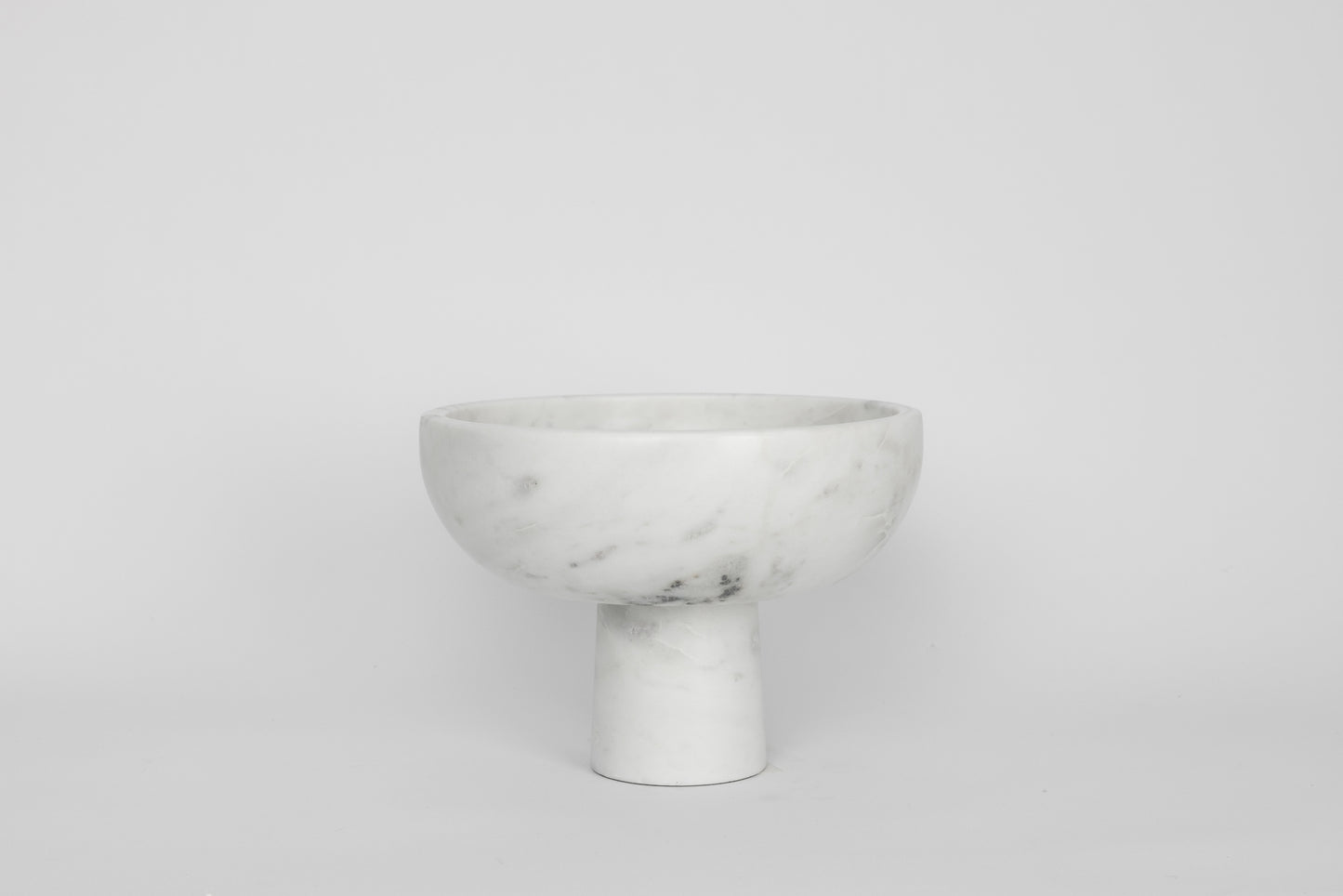 Solid Natural Carrara Marble Bowl - Large