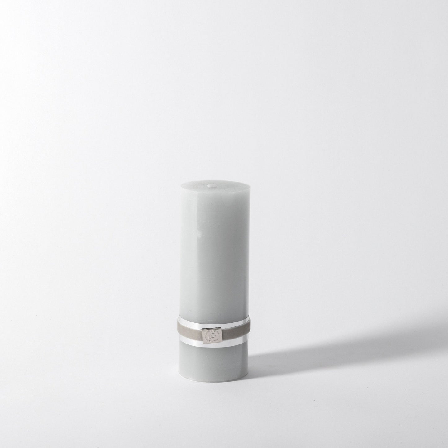 Rustic Paraffin Candle in Light Grey - Tall Large