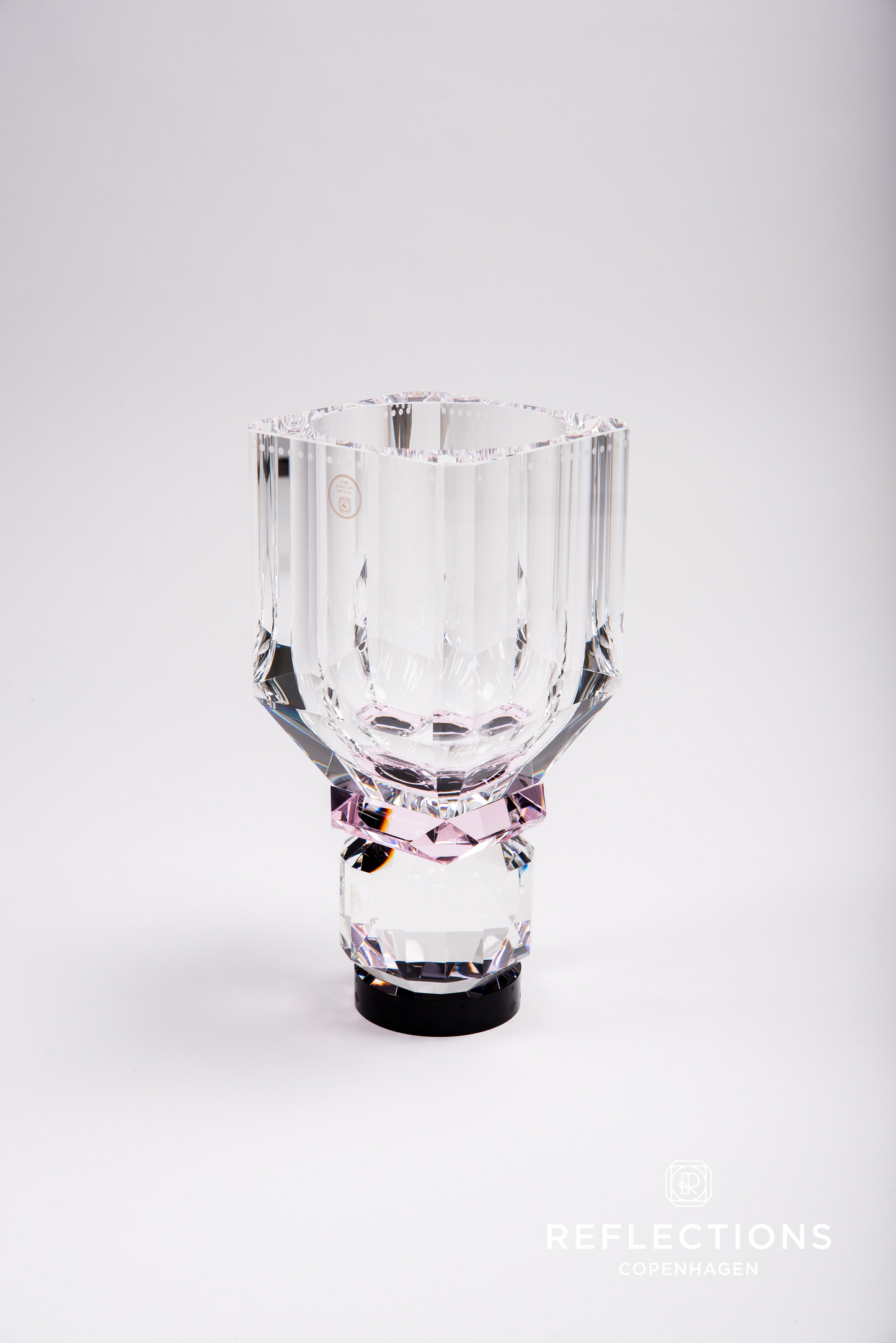 Utah Clear/Rose/Black Vase