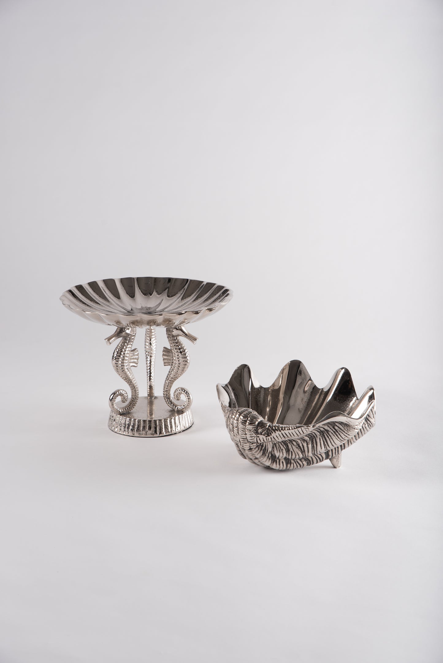 Shell Dish in Nickel-Plated Aluminum
