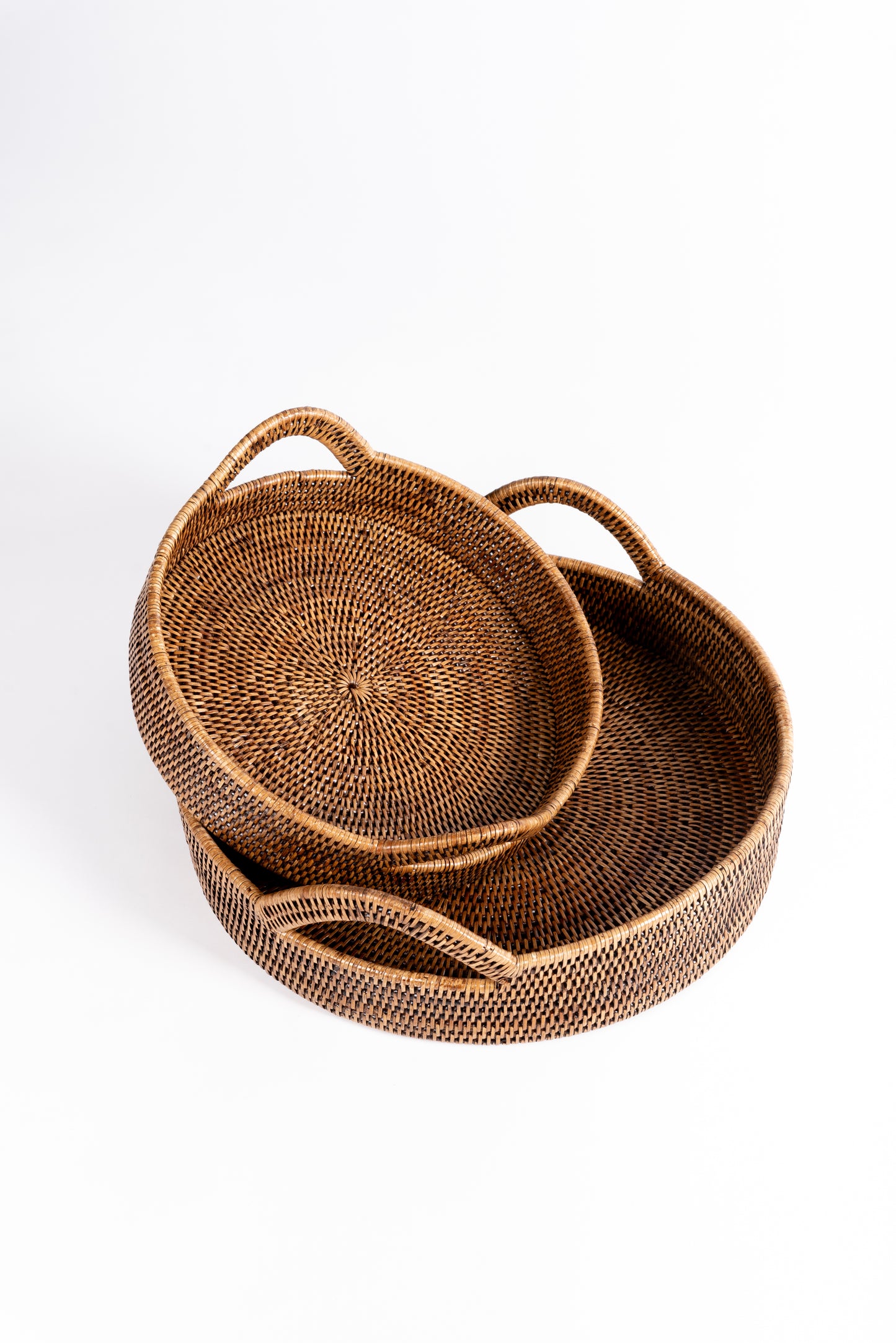 Natural Rattan Round Tray