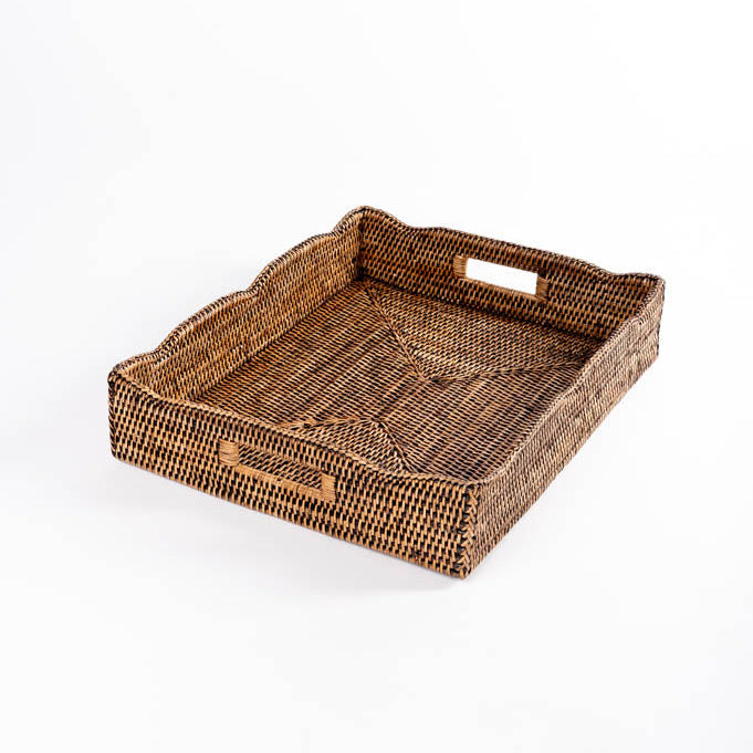 Natural Rattan Lace Tray