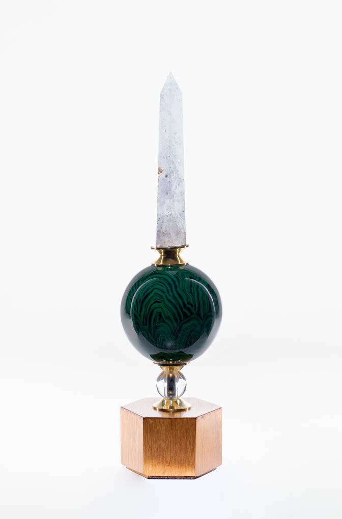 Krizia Ball Crystal and Ceramic Stand