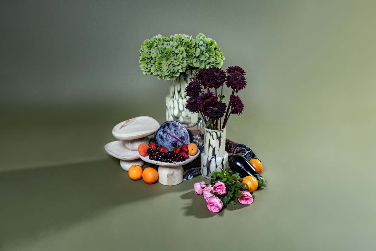 Elegant Spots Glass Vase