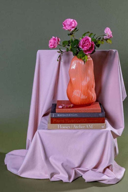 Organic Orange Glass Vase