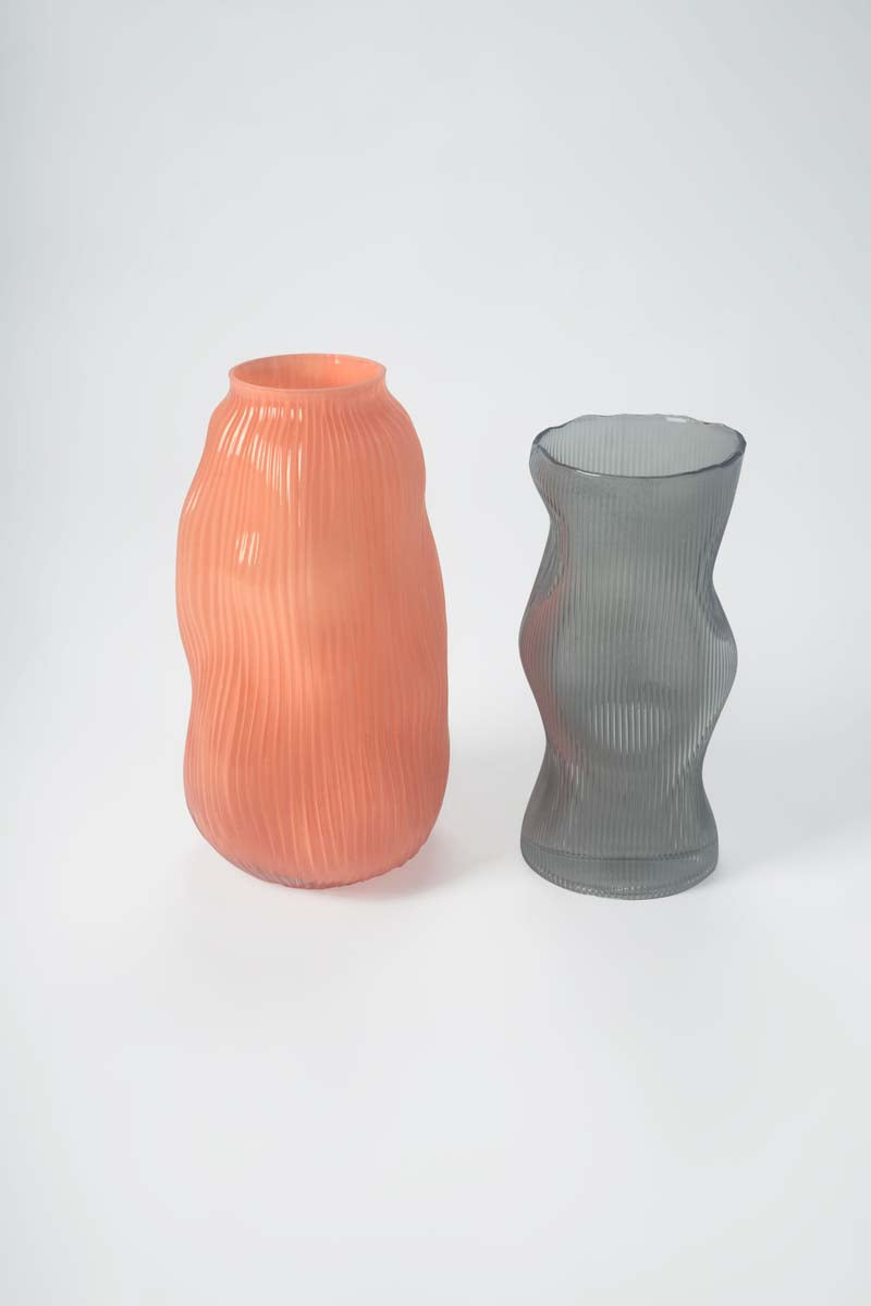 Organic Orange Glass Vase