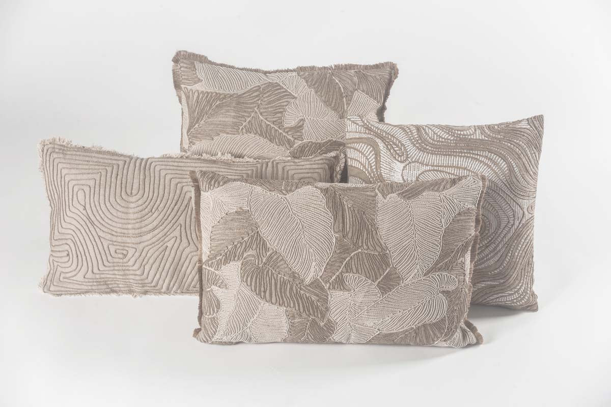 Irregular Square Cotton Cushion - Ivory