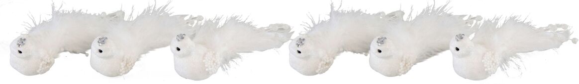 Feathered Clip-on Bird Ornaments