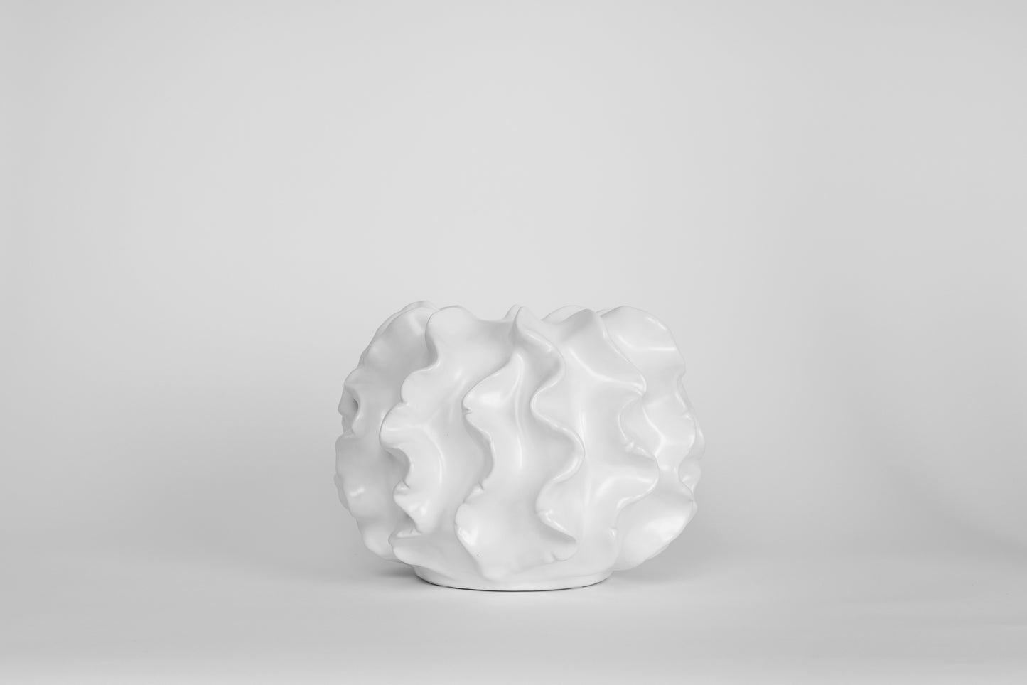 Sculptural Ceramic Vase in White - Small