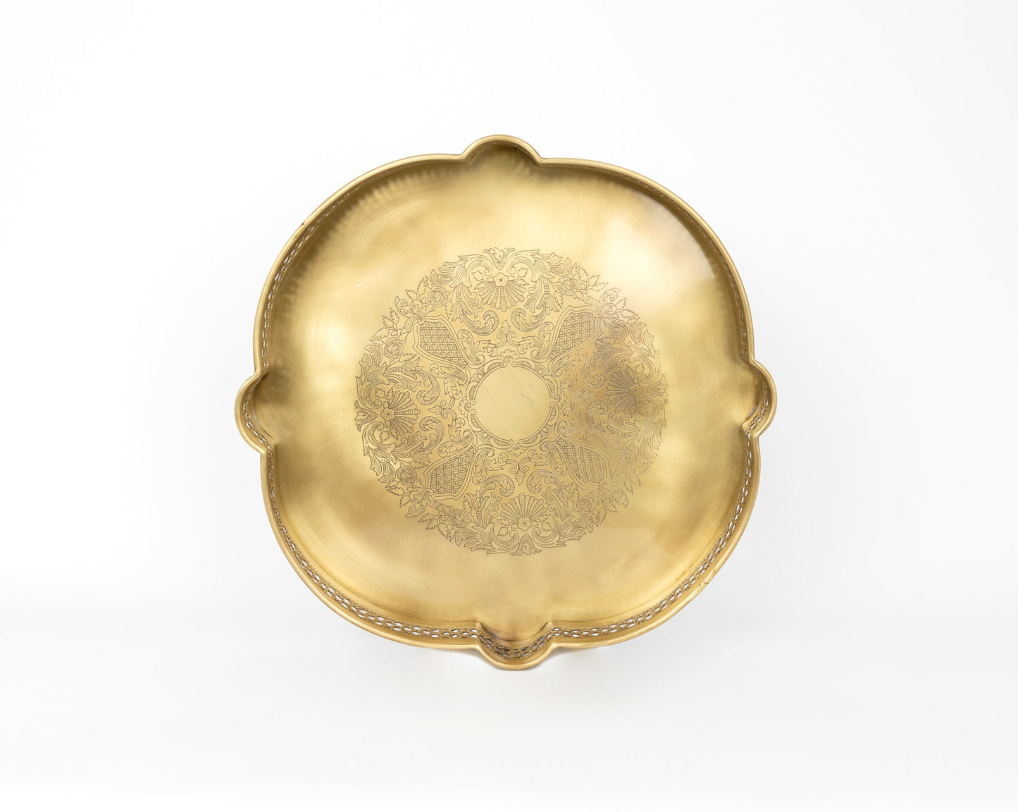 Decorative Tray in Brass with Gold Finish - Medium