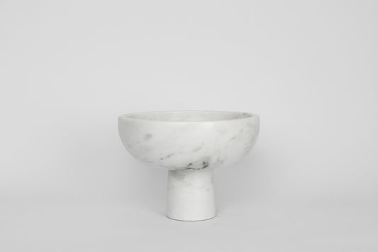 Solid Natural Carrara Marble Bowl - Large