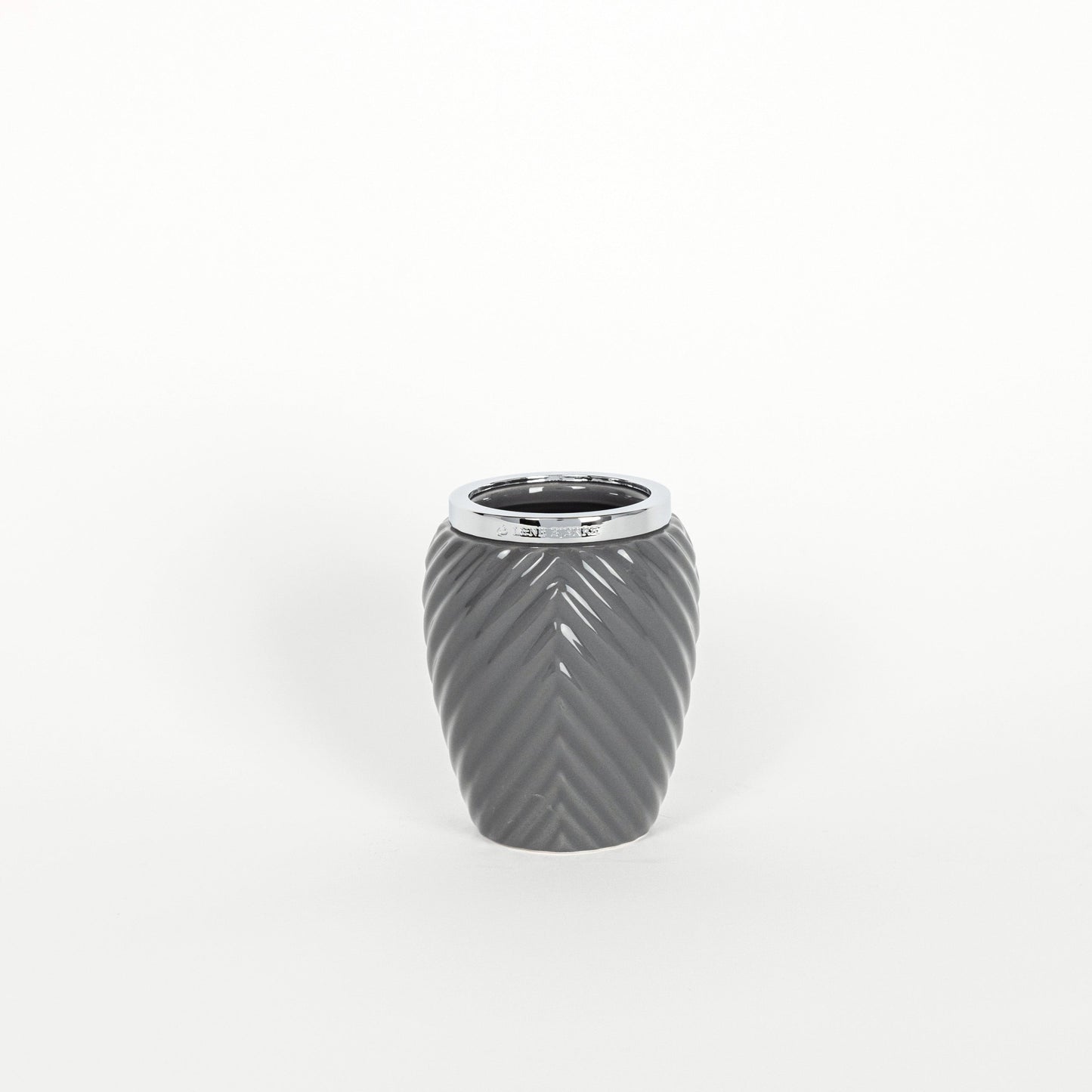 Medium Grey Ceramic Bathroom Accessory - Tumbler