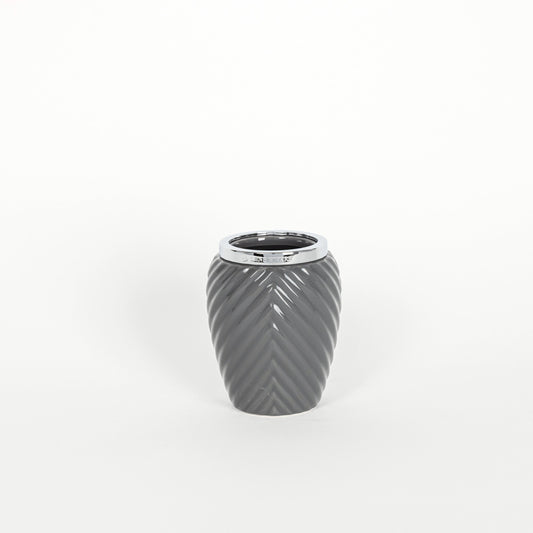 Medium Grey Ceramic Bathroom Accessory - Tumbler