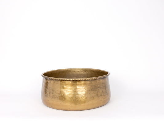 Aluminum Planter in Brass Color - Medium