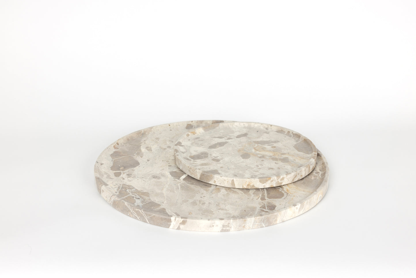 Solid Natural Travertine Marble Tray - Large