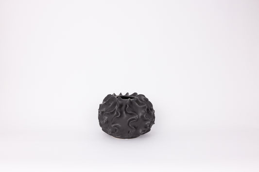 Sculptural Ceramic Vase in Black - Small