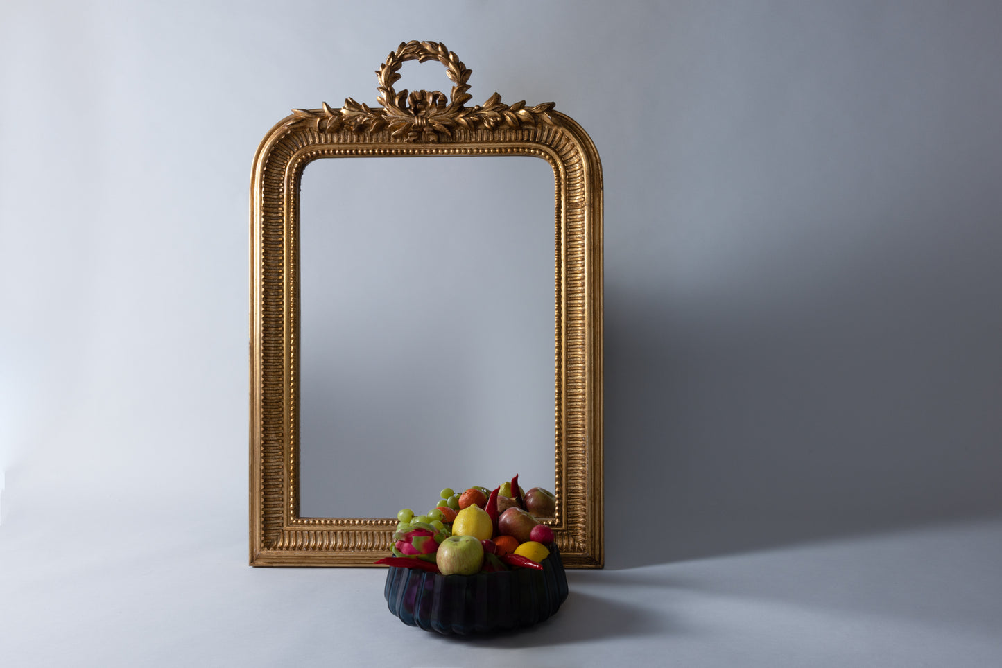 Rectangular Mirror with Wooden Frame in Gold