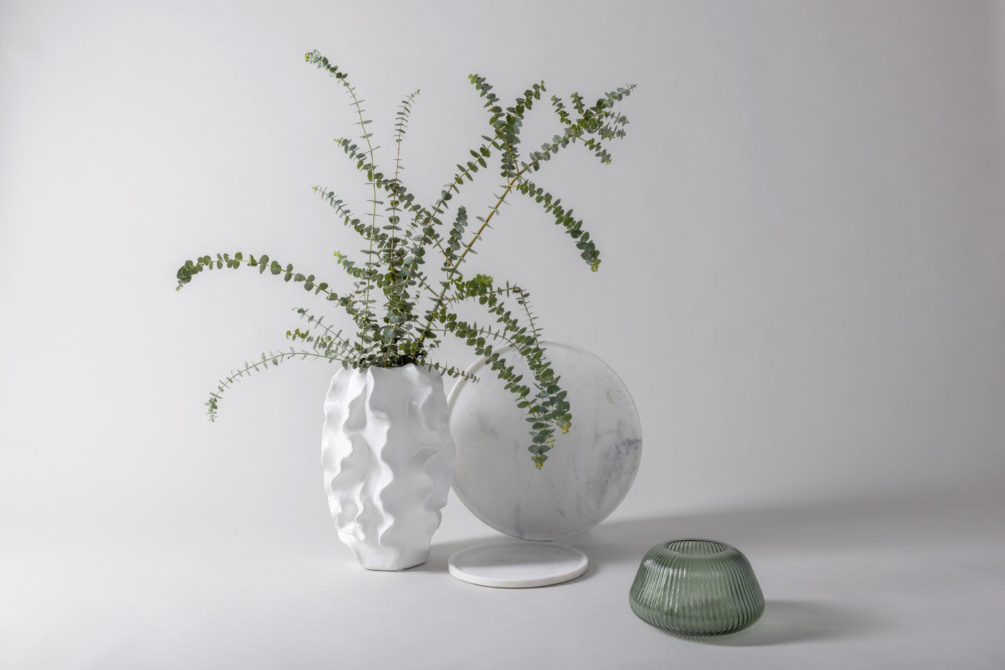 Sculptural Ceramic Vase in White - Medium