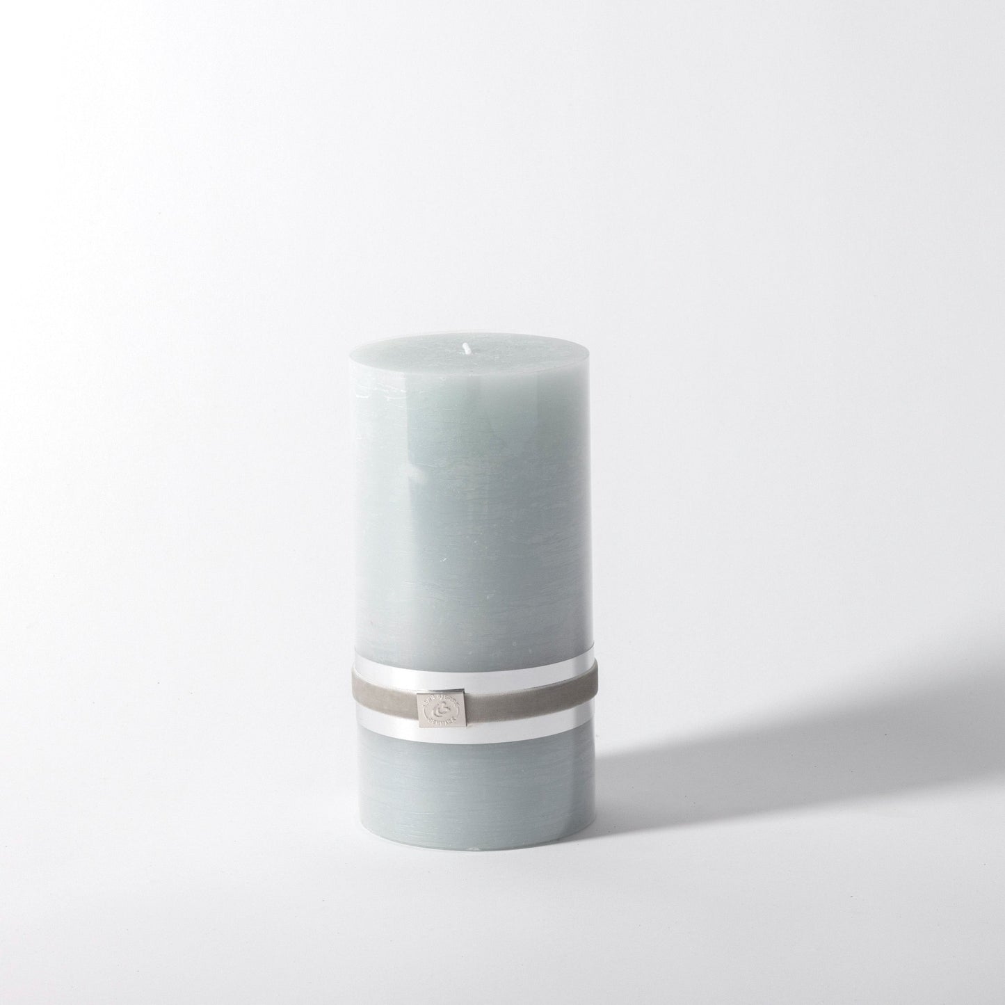 Rustic Paraffin Candle in Mint Green - Tall Medium