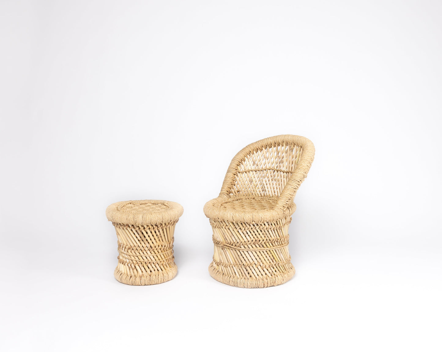 Baby Chair in Bamboo and Natural Rope