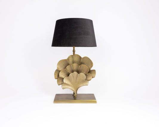 Gingko Leaves Aluminum Lamp Base, Gold Color