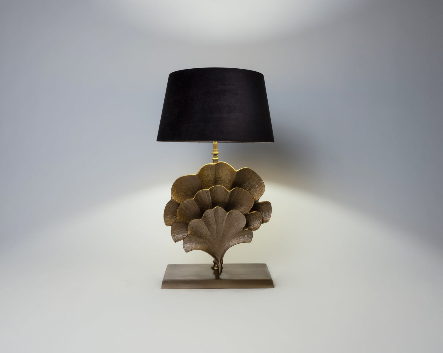 Gingko Leaves Aluminum Lamp Base, Gold Color