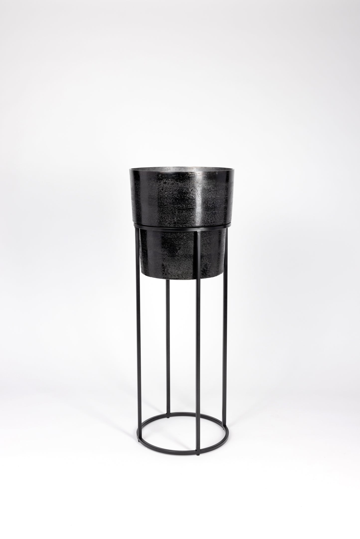 Black Aluminum Planter - Set of Two