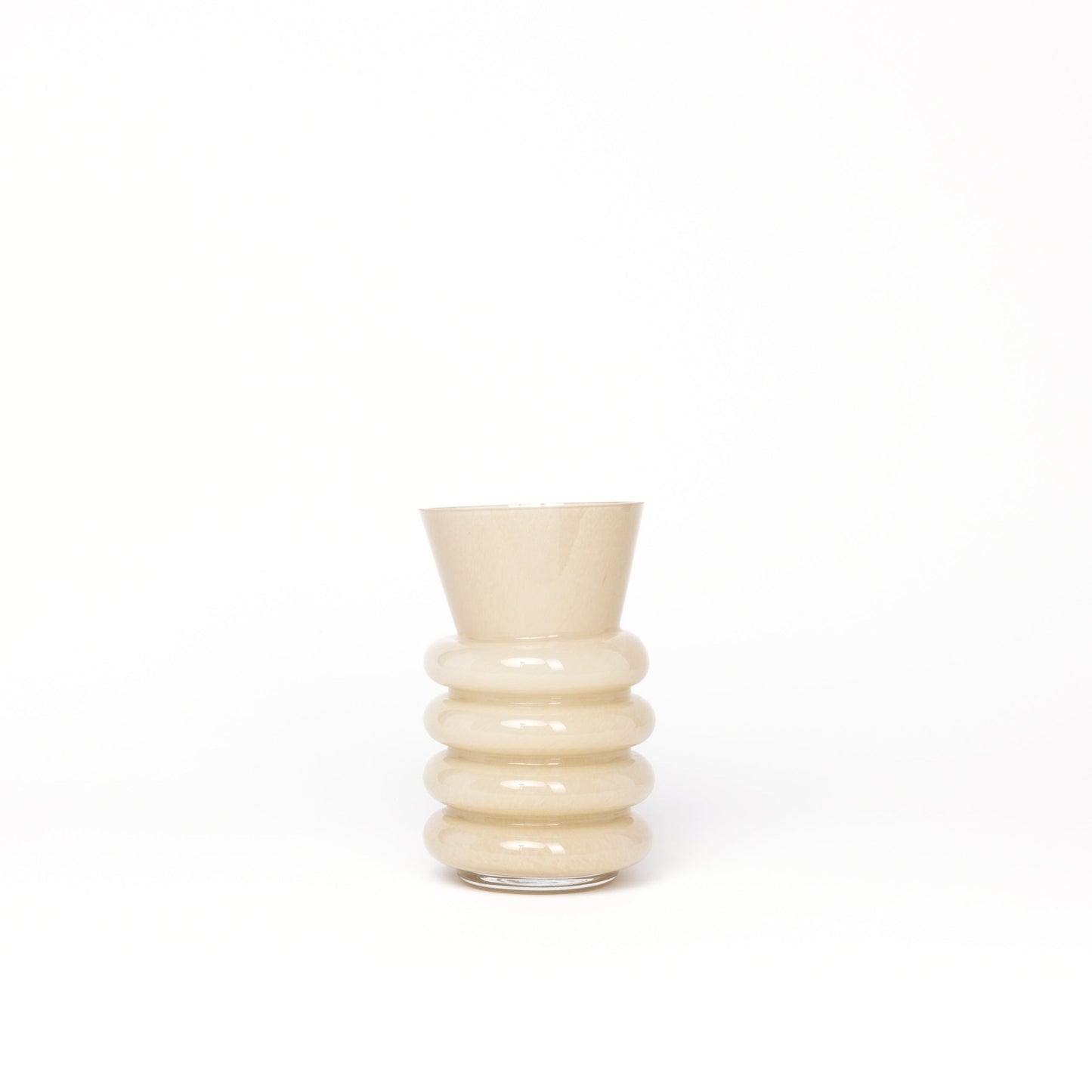 Beige Glass Vase - Medium