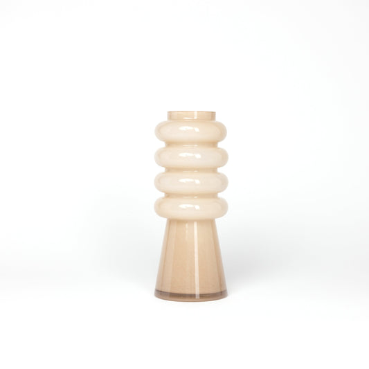 Beige Glass Vase - Tall