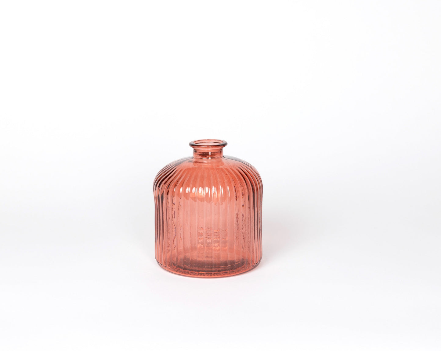 Pink Recycled Glass Vase - Medium