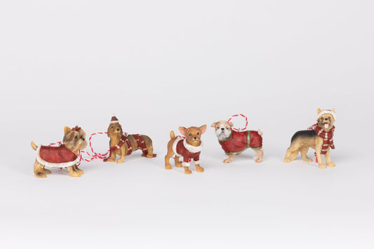 Hanger "Christmas Dogs" - Set of 5