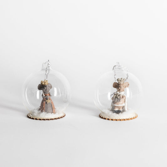 Royal Mice Christmas Glassdome, Set of 2