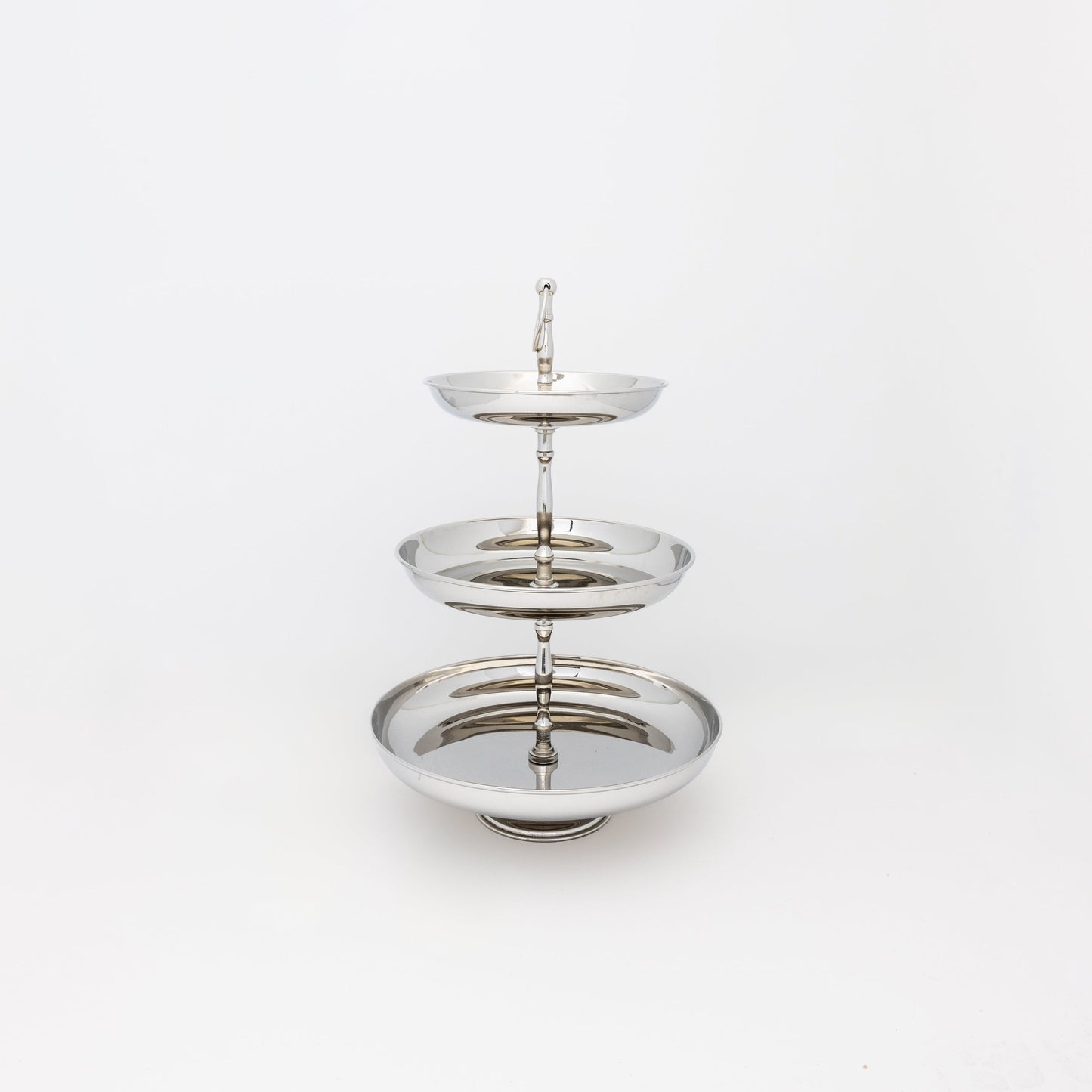 3-Tier Etagere in Nickel-Plated Stainless Steel