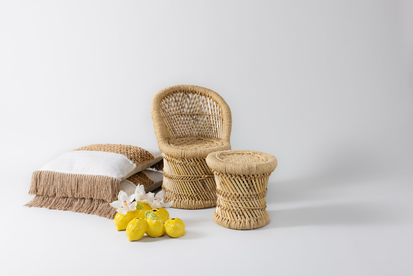 Baby Chair in Bamboo and Natural Rope