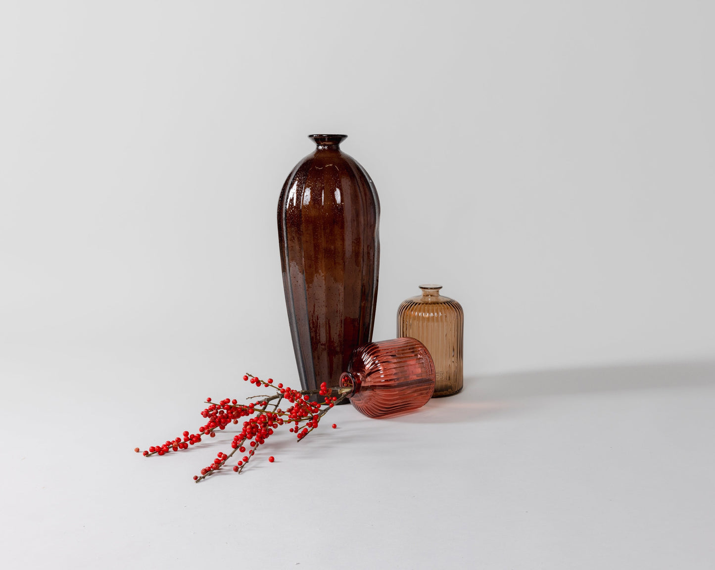 Brown Recycled Glass Vase - Medium