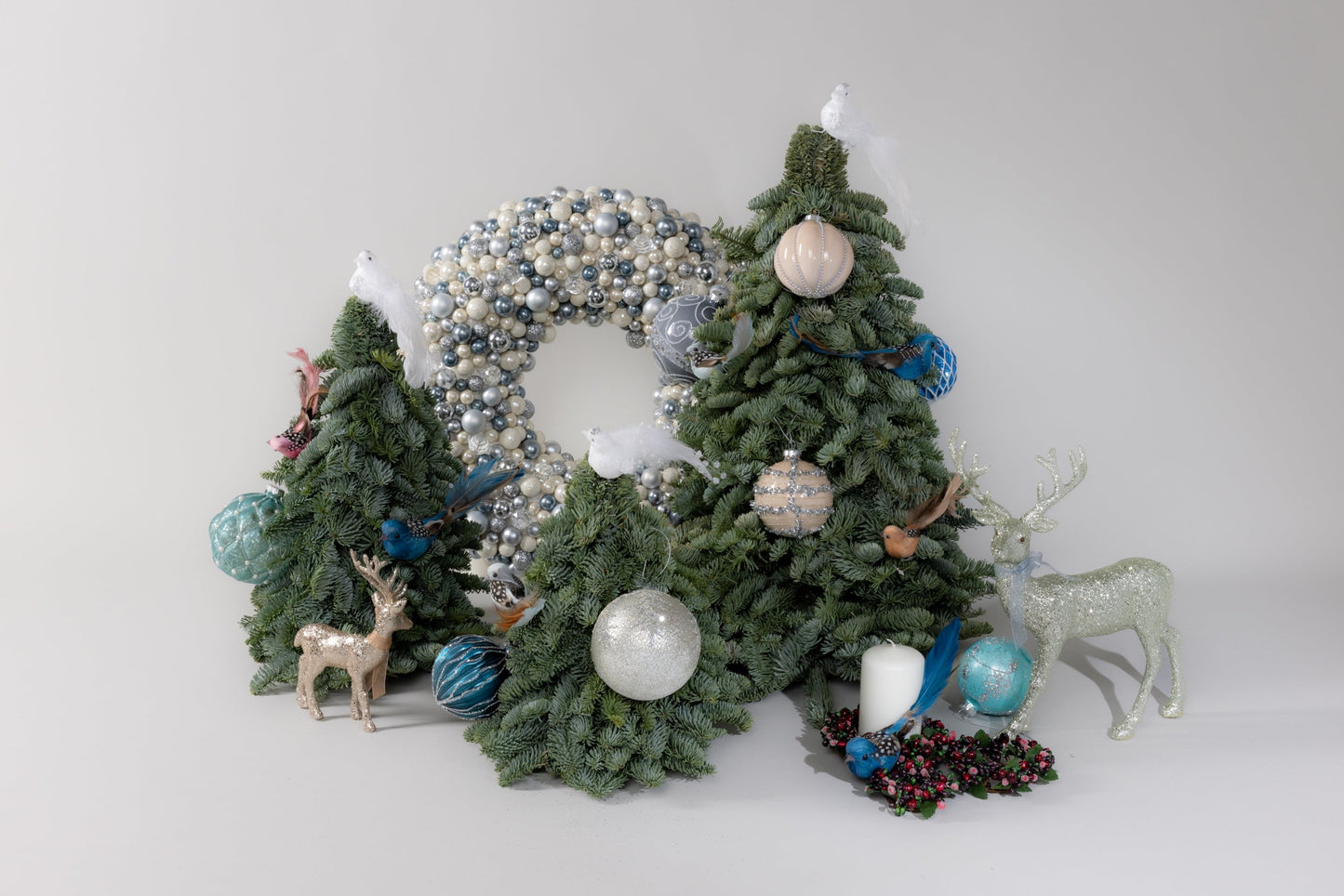 Silver Baubles Wreath