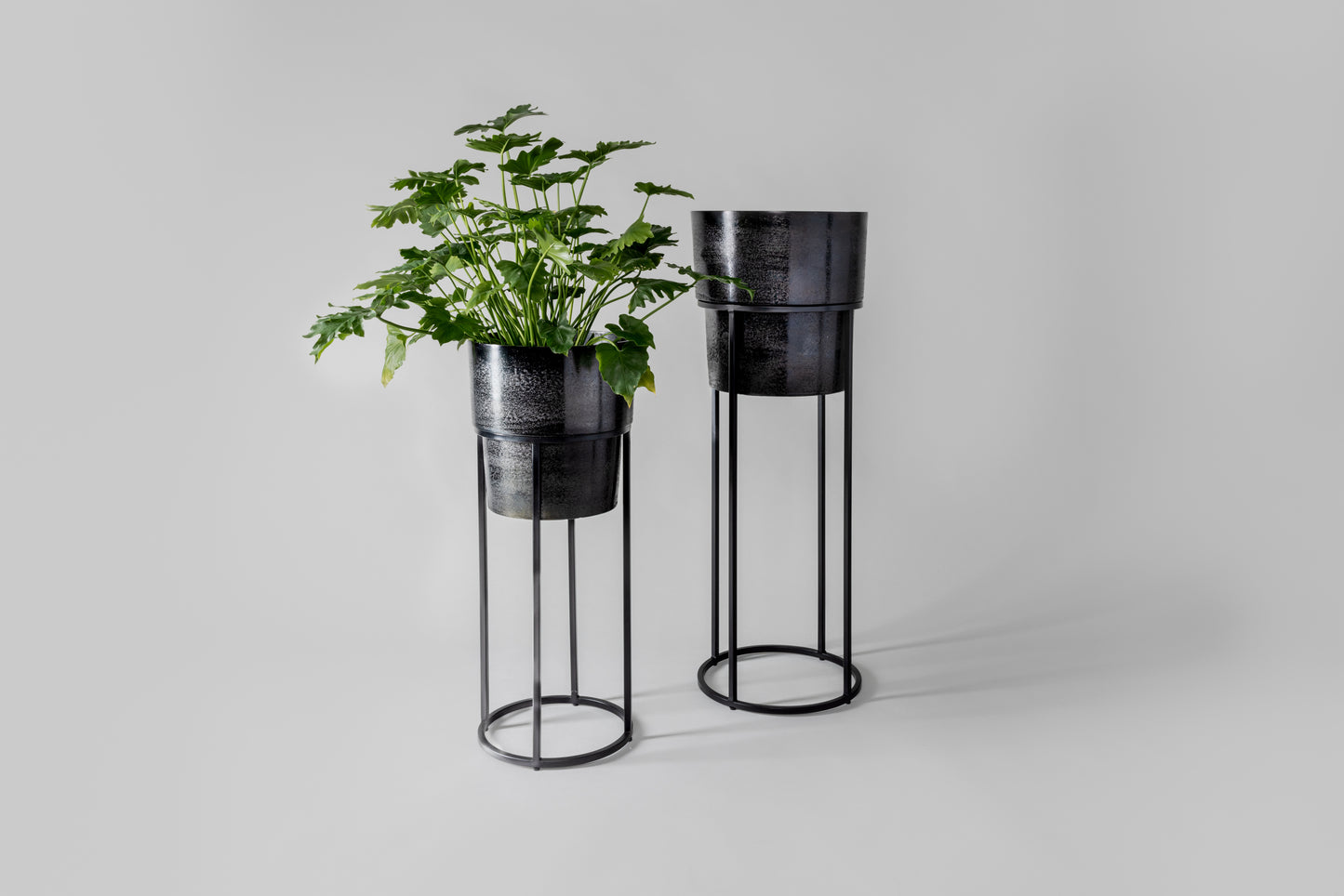 Black Aluminum Planter - Set of Two