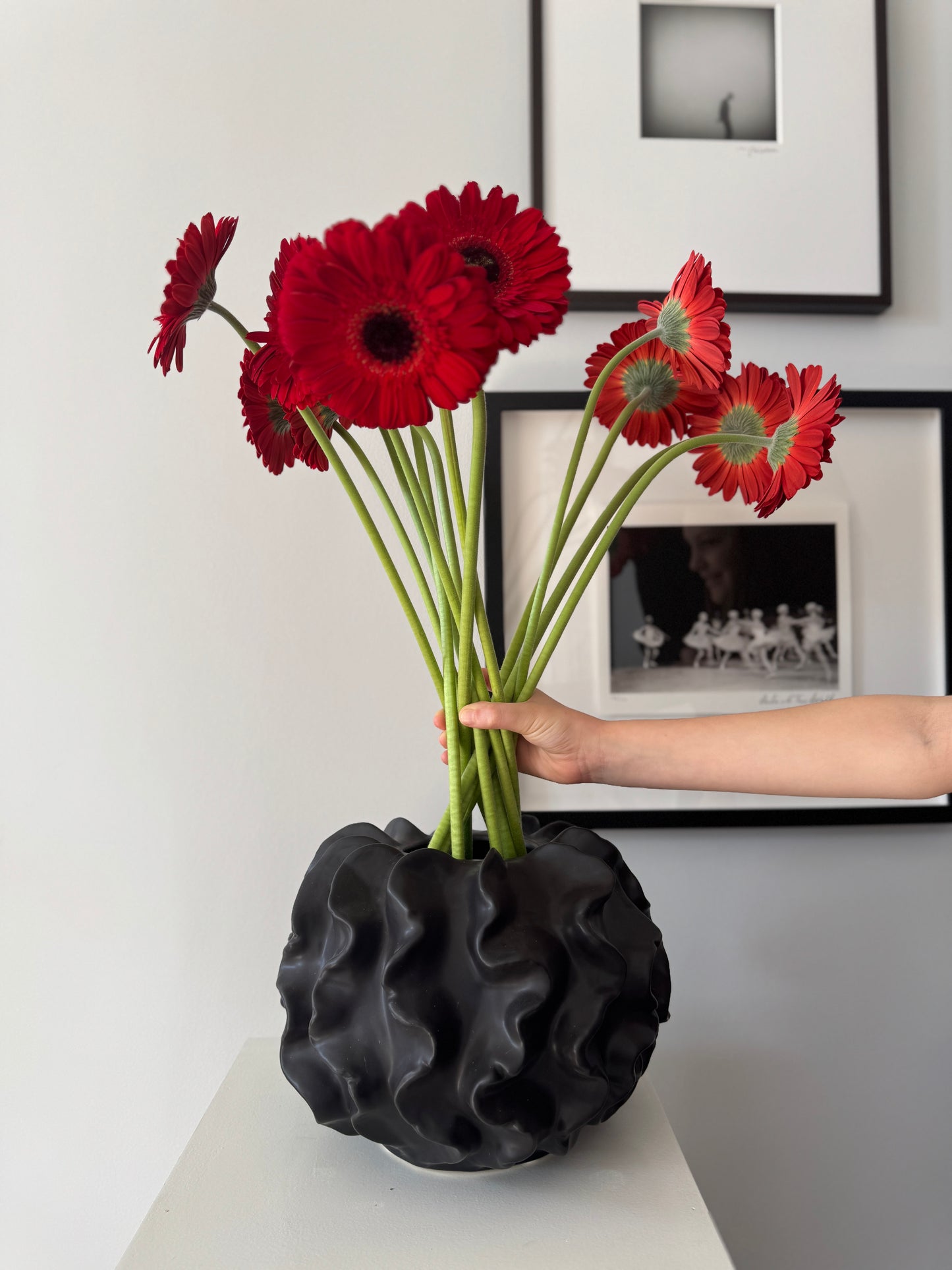 Sculptural Ceramic Vase in Black - Small