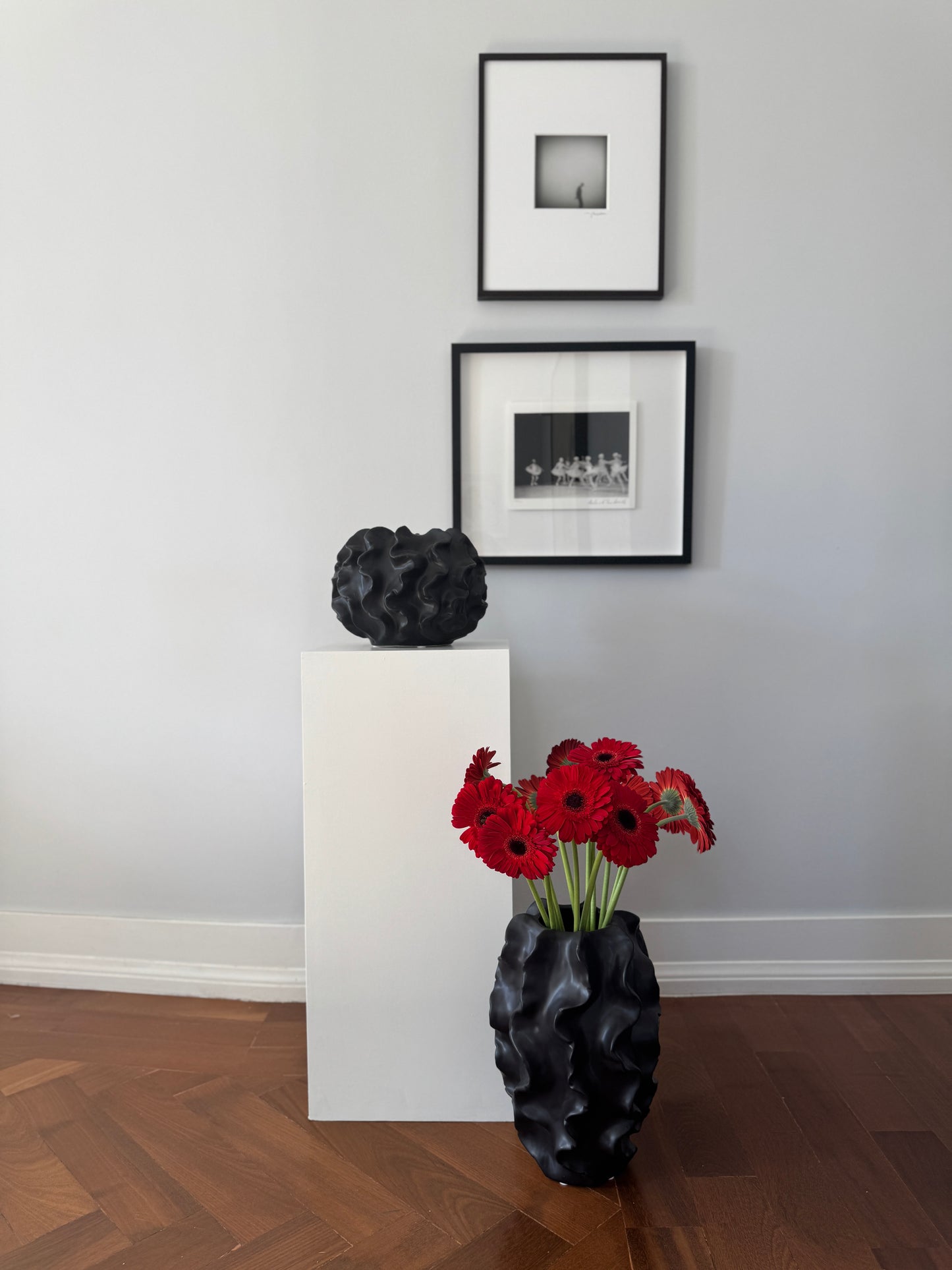Sculptural Ceramic Vase in Black - Large