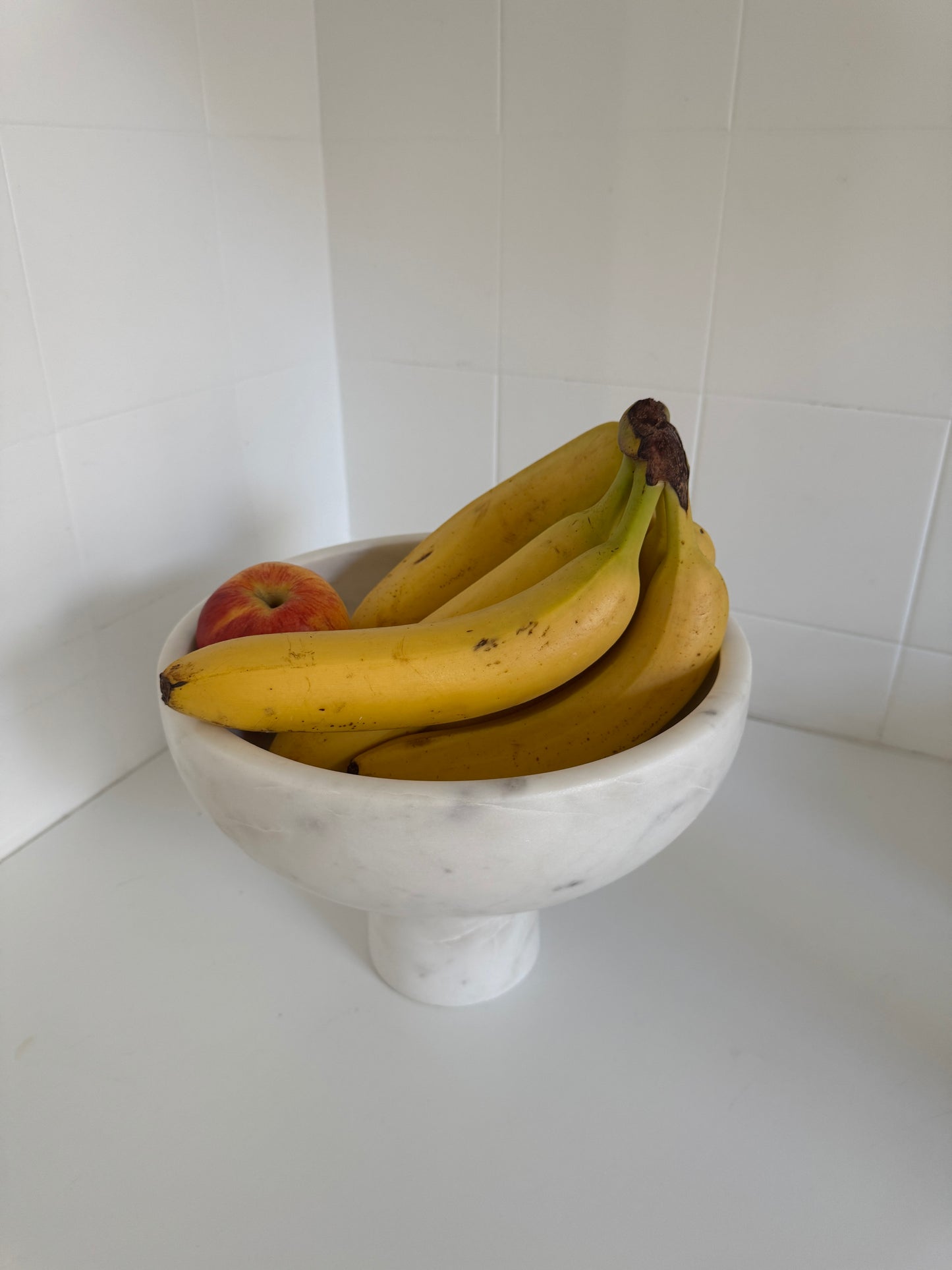 Solid Natural Carrara Marble Bowl - Large