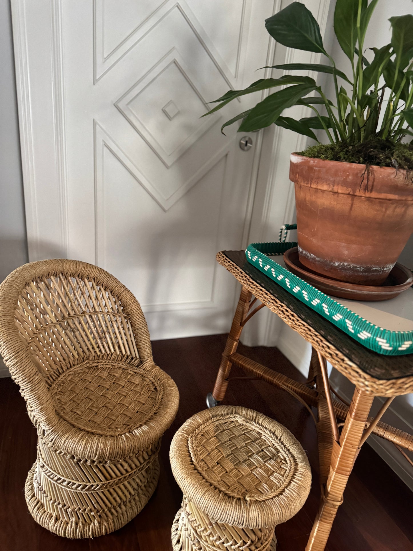 Baby Chair in Bamboo and Natural Rope