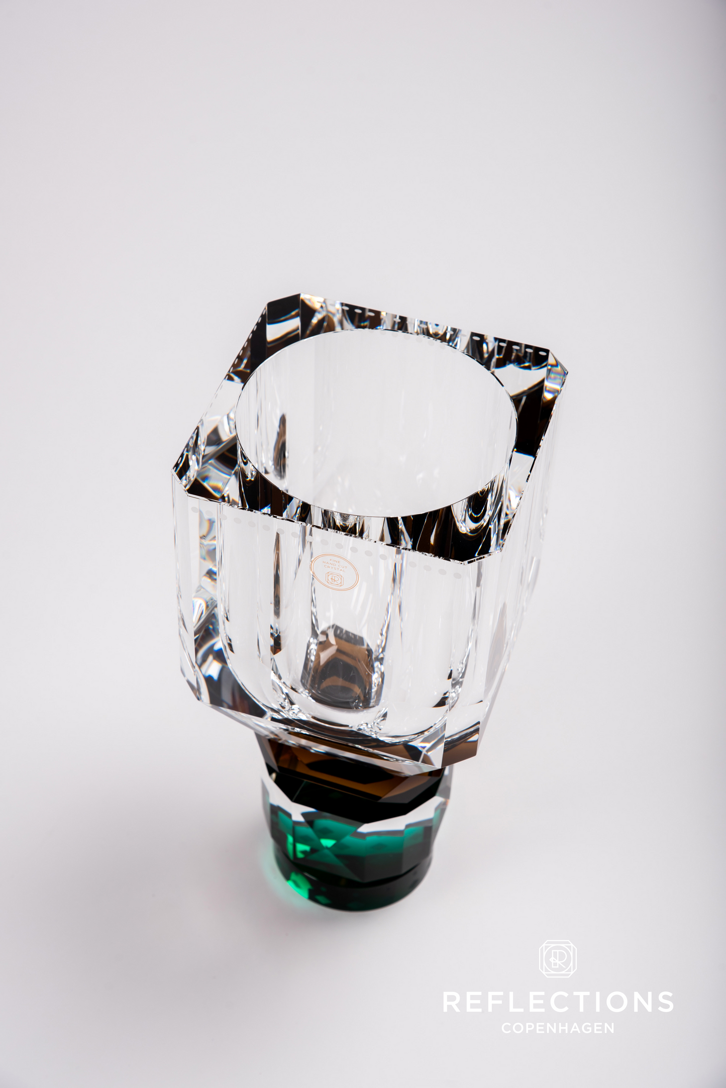 Utah Clear/Brown/Green Vase