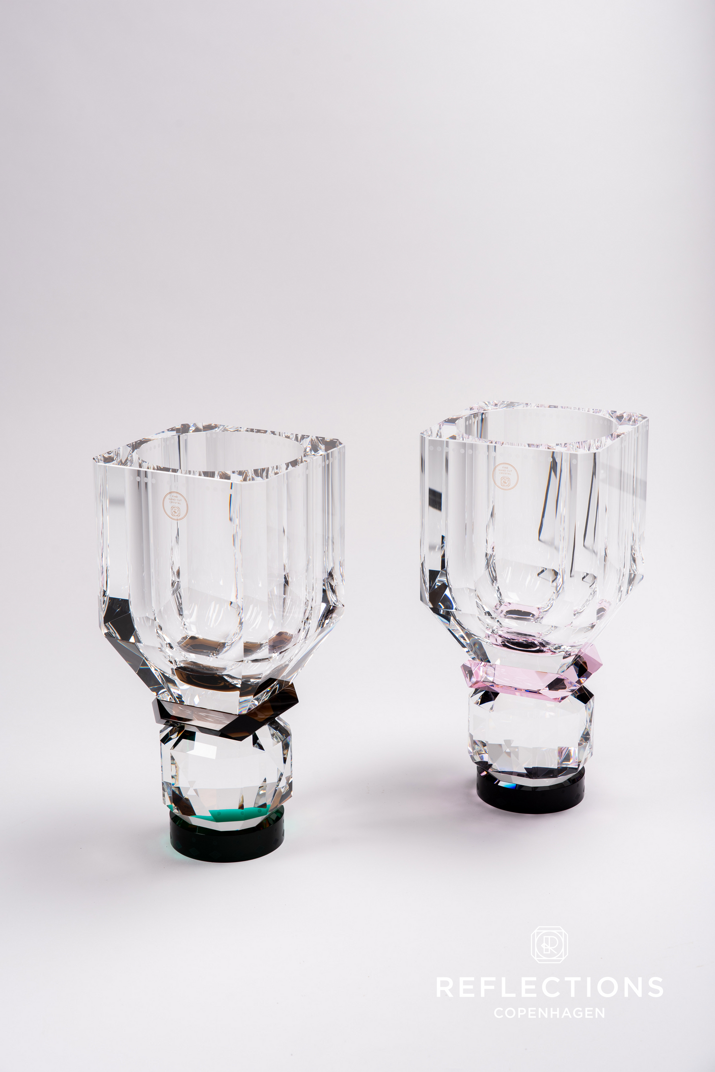 Utah Clear/Rose/Black Vase