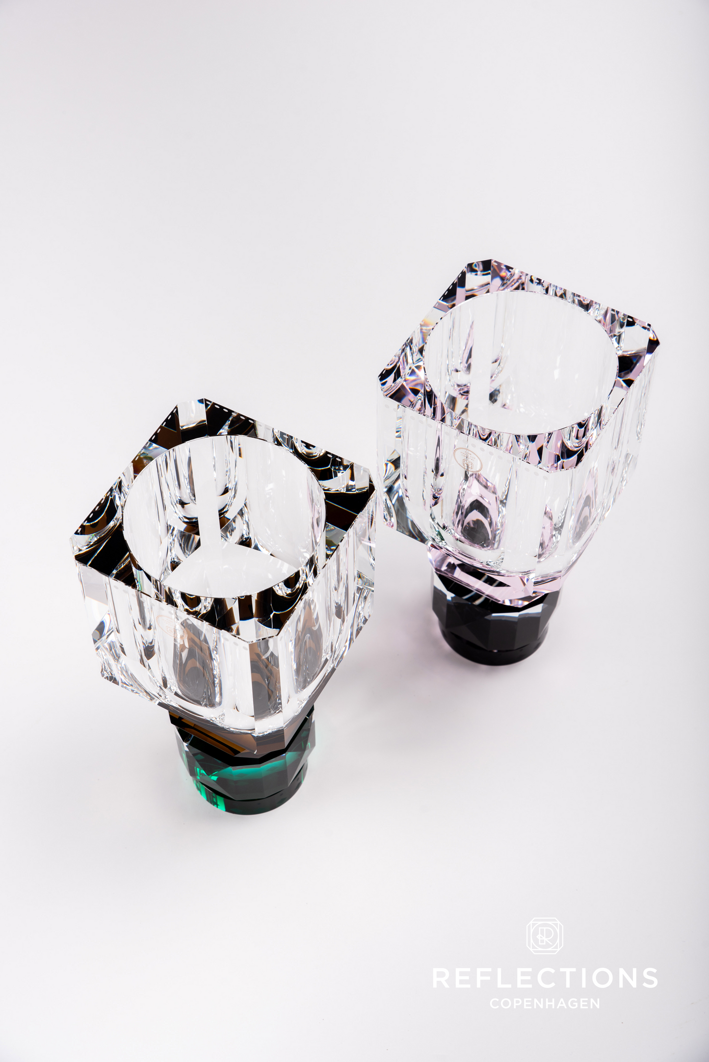 Utah Clear/Rose/Black Vase