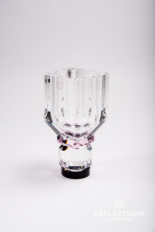 Utah Clear/Rose/Black Vase