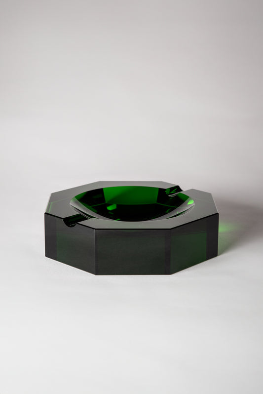 Deep Green Crystal Ashtray