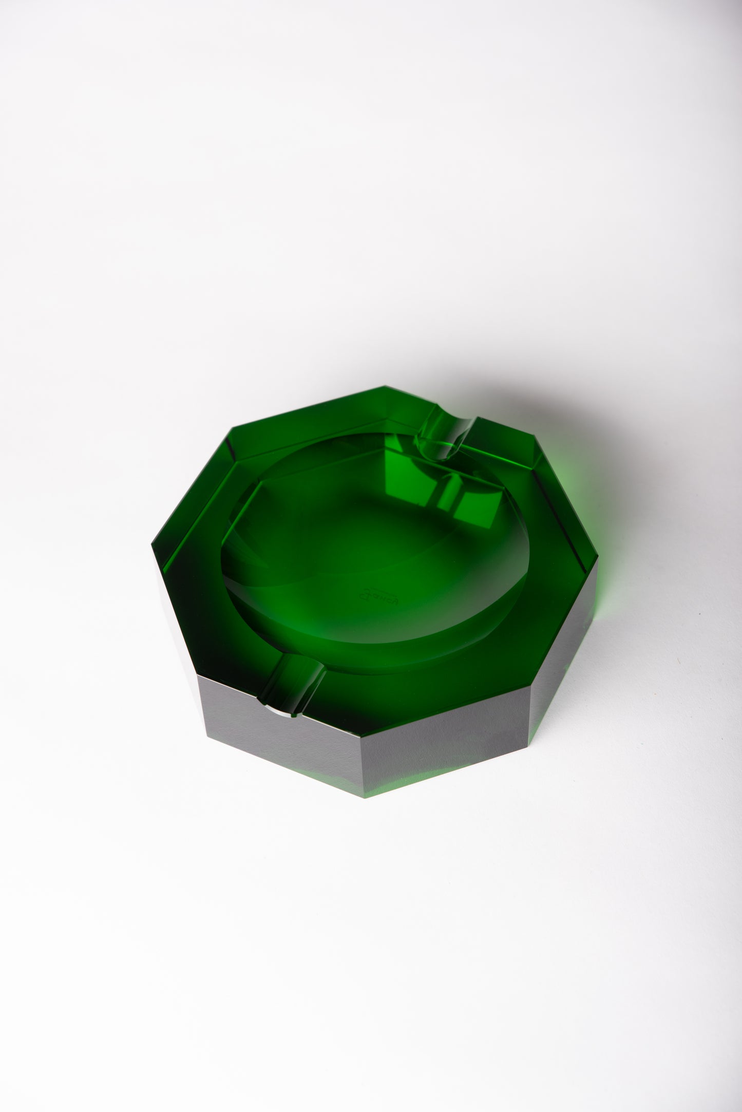 Deep Green Crystal Ashtray