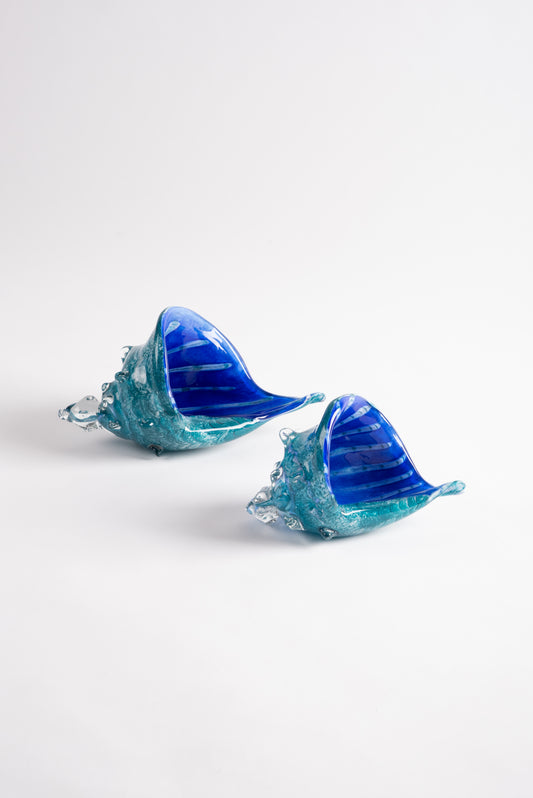 Turquoise Glass Seashells